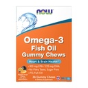 Ora integratori, Omega-3 Fish Oil Gomma Chews, Frutta della passione Flavor, 36 Gummy Chews