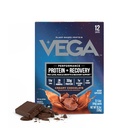 Vega Protein + Recupero - 30g Proteine Basate per Serving, Cioccolato, 12 x Sachets 1.6oz, 5g BCAA, Probiotici, Certificato NSF, per Shakes & Smoothies, (Packaging May Vary)