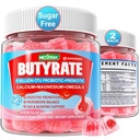 Butyrate Gummies con Probiotico + Prebiotico + Postbiotico, Omega-3 500mg,9 miliardi di CFU Probiotici con Fibra, Calcio & Magnesio, Inulina,Psyllium Husk per la salute digestiva,Supporto per il gonfiore,Sgar Free
