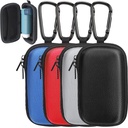 Woanger 4 Pcs Hearing Aid Case Hard Asthma Inhaler Holder Travel Hearing Aid Case Earbud Portable Zipper Carry Holder with Mesh Pocket for Inhaler Carrying Aid Altri accessori da polvere e sporco
