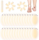 Tarpop 100 Pcs Blister Bandages Hydrocolloid Blister Pads per tallone impermeabile Gel Adhesive Bandages Protectors per piedini(Stile singolo)