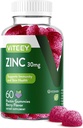 Viteey Zinc Gummies for Women and Men - Integratore di Supporto Immune - 30mg - Vegan, Gelatin Free, Non OGM - 60 Count