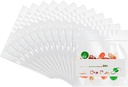Borse per il viaggio (120 Pack), 6 Mil BPA Borse riutilizzabili gratuite da 3 x 2,75 pollici per la medicina con scritta su etichetta trasparente Ziplock Sigillo impermeabile AM PM Pill Baggies for Medicine Organizer