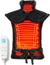 Riscaldatore CooCo per Neck and Shoulders and Back, FSA Eligible Heat Pad per il rilievo del dolore posteriore, Regali di Natale per le donne Uomo Mom Dad, 6 Impostazioni di calore 3 Timers Auto-Off, 24"x37", Certificato ETL