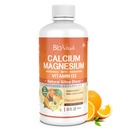 Bio Naturals Calcium & Magnesium Supplemento liquido con vitamina D3 - Formula naturale, FOUR Tipi di Calcium Supporta le ossa forti con assorbimento superiore alle pillole - 100% vegetariano - 32 fl oz