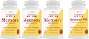 Migliore memoria Combo Kit - 3 migliore memoria e 1 migliore memoria PM - alto assorbimento estratto di curcuma* (4 bottiglie Totale)