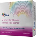 VagiBiom 5 giorni Vflora (Lactobacillus croccanteatus + L. gasseri) a Balance Intimate Flora. Nourish e Nurture Buona Flora per la salute della pelle. Ultra potente 100% naturale vegano (5 depositi)