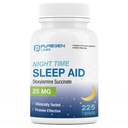 Puregen Labs Doxylamine Succinate 25mg | Nighttime Sleep Aid | Safe & Effective | Non-Habit Forming Sleep Aid | Made in USA | 225 Tablet