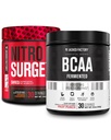 Jacked Factory Nitrosurge Shred Thermogenic Pre-Workout in Ananas arancione & BCAA in Punch di frutta per la ricomposizione del corpo, costruzione del muscolo e recupero