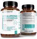 Integratori di acido ialuronico 250mg con vitamina C 200mg, 1000mg L-Proline & Anti-invecchiamento benefici, capsule di acido ialuronico per la pelle giovanile, articolazioni & salute del tessuto connettivo - 120 capsule