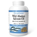 Fattori naturali Wild Alaskan Salmon olio fornisce Omega-3, EPA, DHA & vitamina D, Supporta la salute del cervello e del cuore, 180 Softgels