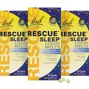 RESCUE Bach Sleep Liquid Melts, Natural Orange Vanilla Flavor, Natural Sleep Aid, Stress Relief, Essence Fiore Omeopatico, Libero di Melatonina, Non-Alcohol, 3 Pack, 28 Conteggio Ogni