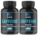 FXSUPPS Caffeina 200 mg Pillole (2-Pack, 400 capsule) – Supplemento di supporto energetico rapido per gli uomini e le donne | Supporta l'allerta, messa a fuoco e funzione metabolica