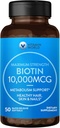 Vitamina Mondo Ultra Mega Biotin 10.000 mcg. 50 Softgels, Vitamina B, Supporta capelli sani, pelle e unghie, Rapid-release, Gluten Free