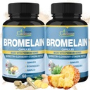 Cadane organico 2 confezioni 60caps di capsule di Bromelain, con Bromelain, Quercetin, Elderberry, Ginger, Echinacea, Aglio, Pepe Nero