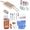 Anatomy Lab Venipuncture Practice Kit con Wearable Simulation Arm Pad Modello IV + Supplemental Injection Skill Supplies Kit Clinical Nursing Training, 65 pezzo Bundle