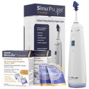 SinuPulse Traveler con 90 pacchetti Sinuair - Pulsante senza cordone Irrigazione nasale Sinus Rinse System, Risparmio spazio Cleaner & Relief Machine per il viaggio, Più efficace di Neti Pot o Nose Spray Bottiglia