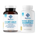 NuEthix Formulations Cortisol e Thyroid Supporto Supplemento Bundle: Cort-Eaze Cortisol-Control Supplement, 60 capsule, 30 Serve e Thyro-Boost Essentials, 90 Capsule