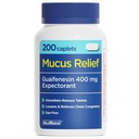 ValuMeds Mucus Relief Guaifenesin 400mg (200 Caplets) | Massima resistenza | Distintivo di muco per Colds, Chest Congestion, Flu, Coughing | Expectorant & Decongestant