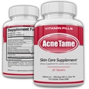 Acne Pills- Acne Tame Supplemento- Pillola chiara delle vitamine della pelle per il trattamento della pelle grassa, Blemishes ormonali, Anti Spots & Cystic Acnes Integratori per le donne, gli uomini, gli adolescenti & gli adulti- 60 compresse orali