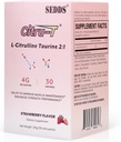L-citrullina Taurina 2:1, Strawberry-Flavored L Citrulline Polvere Citrullina Supplementi, Vegan Taurina Polvere, Caffeina Free, Gluten Free, 30 Pack
