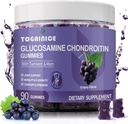 Glucosamina Chondroitin Gummies Zucchero Libero,Extra Strength 1500mg Glucosamina con MSM & Turmeric, Support Gummies Integratori per Uomini & Donne, per Flessibilità Joint & Bone Salute, 90 Conte V01
