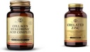 SOLGAR Collagen Hyaluronic Acid Complex, 30 compresse - Collage idrolizzato Tipo 2 - Aiuta & Chelated Zinc, 250 compresse - Zinco per la pelle sana - Supporta la crescita cellulare e la formazione del DNA