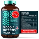 Fadogia Agrestis e Tongkat Ali Supplemento - 600mg Fadogia Agrestis for Men, 500mg Longjack Tongkat Ali, Ashwagandha Maca Fenugreek Complex - Forza muscolare, Energia, Supporto per l'umore - 120 Capsule