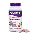 Natrol Fast Dissolve Melatonin 1 mg, Supporto per il sonno per gli adulti