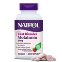 Natrol Melatonin 5mg compresse dissolve veloci, integratori di sostegno del sonno per adulti, aroma di fragola, 150 compresse, fino a 150 giorni di alimentazione