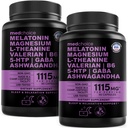 12-in-1 Melatonin Sleep Capsule - Dormitori naturali per adulti con Melatonina 5mg e Magnesio Glycinate 500mg, Sleep Aid with Ashwagandha, L Theanine, Valerian Root, GABA, 5-HTP (90ct, Pack of 2)