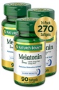 Bounty Melatonin 100% Droga Dormire gratuito, Integratore alimentare, Promuove la Rilassamento e la salute del sonno, 5 mg, 90 Conte, Confezione di 3