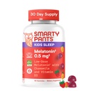 SmartyPants Kids Sleep Gummies Supplemento con Melatonin 0.5mg: Camomilla & Vitamin D3, Sleep Aid, Strawberry Mango Flavor, 60 Count