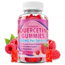 Quercetin Gummies 500mg per Bambini & Adulti, Integratori di Quercetina Organici con Vitamina di Zinco di Bromelain C e D3 Supporto Antiossidante & Salute del sistema immunitario, Raspberry Flavor 60 Conte