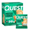 Quest Nutrizione Bianco Cioccolato Macadamia Protein Cookie, 15g Protein, 1g Zucchero, 2g Carbi Netti, Keto Friendly, Alta Proteina, Carbo basso; 4 Conte
