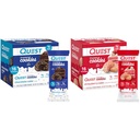Quest Nutrition Frosted Cookies Twin Pack Bundle, Chocolate Cake 1g Sugar 11g Protein 2g Net Carbs and Strawberry Cake 1g Sugar 10g Protein 2g Net Carbs, Gluten Free, 16 Cookies