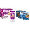Quest Nutrition Frosted Cookies Twin Pack Compleanno Torta 1g Zucchero 10g Protein 2g Carbs Net Gluten Free 8 Count & Chocolate Chip Protein Cookie 12 Count