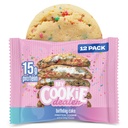 My Cookie Dealer Protein Cookies, Torta di Compleanno (2.2oz, Confezione da 12) - 15g Protein per Cookie - Spuntini Individualmente Avvolti per il Viaggio On-The-Go
