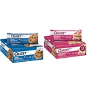 Quest Nutrition Oatmeal Chocolate Chip Protein Bar, Alta Proteina, Carbo basso, Gluten Free & White Chocolate Protein Bars, Alta Proteina, Carbo basso, Gluten Free