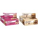 Quest Nutrizione Bianco Cioccolato Proteine Bar, Alta Proteina, Carburo Basso, Senza Glutine, Keto Friendly, 12 Conte & S'mores Protein Bar, Alta Proteina, Carbo basso, Senza glutine, Keto Friendly, 12 Conte