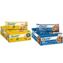 Quest Torta di limone (12 Conte) e chip di cioccolato di farina d'avena (12 Conte) Barre senza glutine di proteine