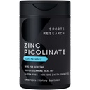 Picolinato di zinco ad alta potenza di ricerca sportiva 50mg con olio di cocco biologico | Supplemento di zinco altamente assorbibile per la funzione sana di immune e di enzima - Testato non OGM & Gluten-Free (120 Liquid Softgels)
