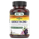 DEVA Vegan Quercetin 500mg Plus 25mg Zinco con Elderberry, Echinacea e Estratto di origano -No ingredienti di animali - 90 compresse, 1-Pack