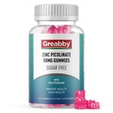 Zinc Gummies - Zinc Picolinate 50mg, Sugar Free, Integratore di picolinato di zinco altamente assorbibile per bambini e adulti, Crescita di supporto, Funzione immunitaria, Salute della pelle, 60 Gummies