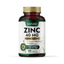Costruito dalla natura Zinc 40 mg – Supporto Immune ad alta potenza & Supplemento antiossidante – Promuove la salute della pelle & Guarigione – Zinc Gluconate – Non OGM, Gluten Free – 120 compresse