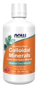 NOW Integratori alimentari, Liquido di minerali colloidi, Minerali vegetali derivati, Minerali essenziali di trace, lampone, 32-Oncia