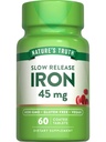 Nature's Truth Iron Supplement | 45 mg | 60 pillole | Ferrous Sulfate | Non-GMO & Gluten Vitamina gratuita per uomini e donne