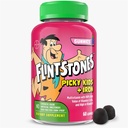 Vitamine Flintstones per bambini Picky + ferro, bambini Multivitaminici Gummies con vitamina C, D, E, B6 e ferro, Vitamine gommose, Uva aromatizzata, 60 Gummies