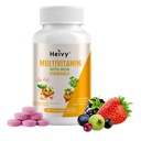 Heivy NUOVO Bambini Multivitamin Chewable - 120 compresse per Bone, Occhio e Vitamina Salute - Supporta la crescita e lo sviluppo con vitamina D3, C & B-Complex