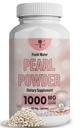 Supplemento perla polvere per la salute della pelle - Anti-invecchiamento, Antiossidante e produzione di collagene - Occhi sani, capelli e chiodi, Supporta l'immunità, l'umore e il sonno - Con calcio e aminoacidi 120 capsule 1000mg